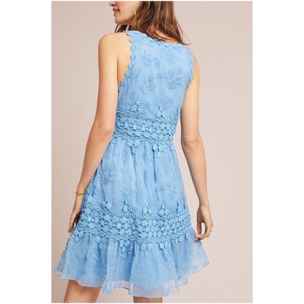 Brand New Anthropologie Ranna Gill Blue Dress S